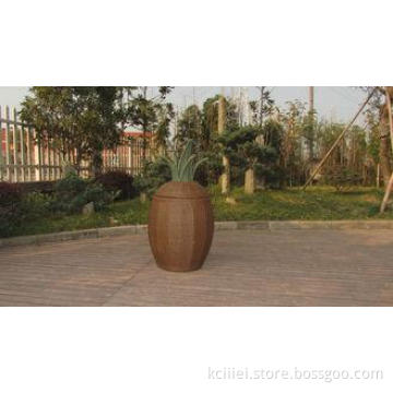 Brown Aluminum Frame and Resin Wicker Storage Box , UV Resi